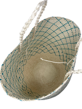 Teal Iraca bag - Large