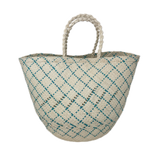 Teal Iraca bag - Large