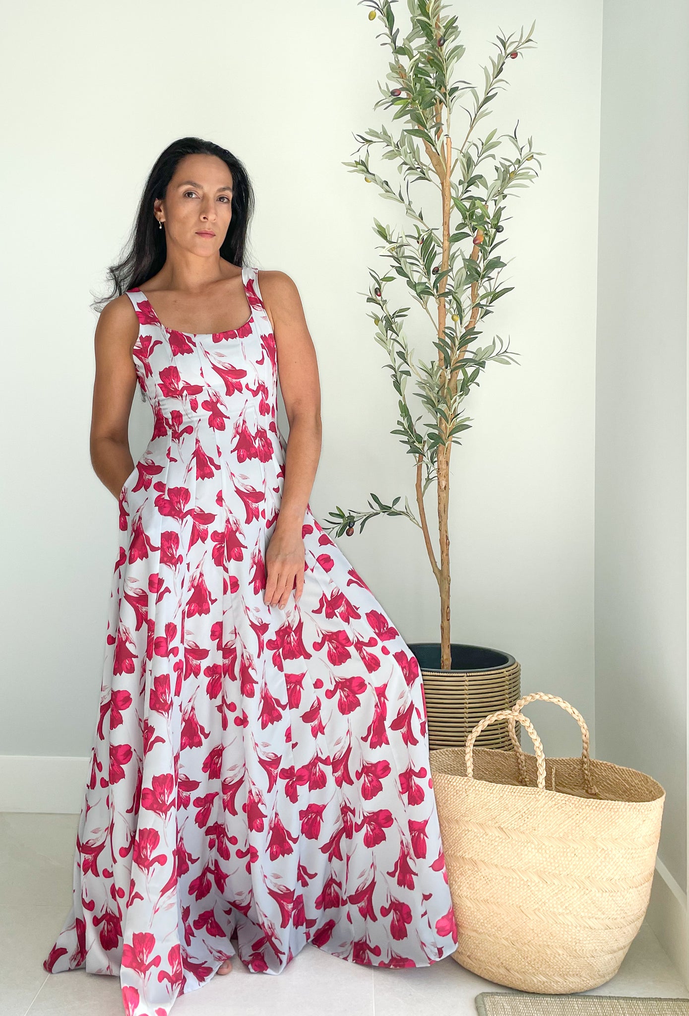 Ethereal Maxi Dress Silk Square Neck Flowy Maxi JuaJua Ethereal Maxi Dress Silk Square Neck Flowy Maxi JuaJua