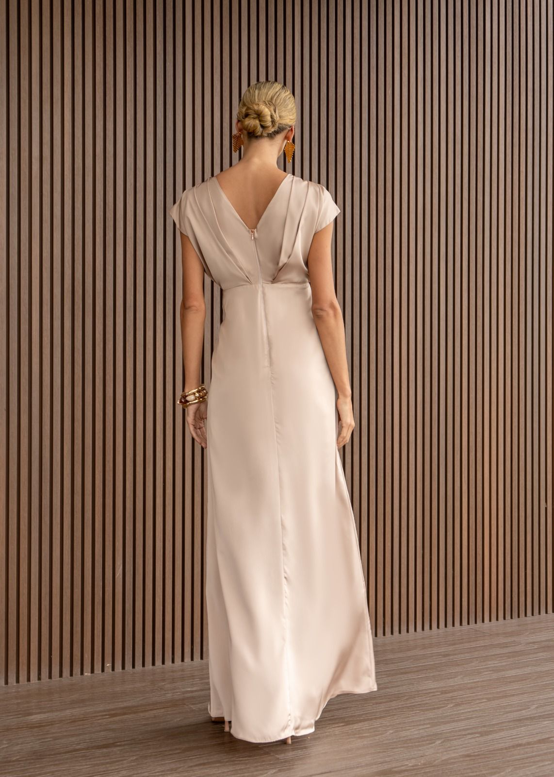 eva satin maxi dress Eva Satin Maxi Dress - Chartreuse