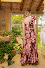 Viola Brown Garden Maxi Dress