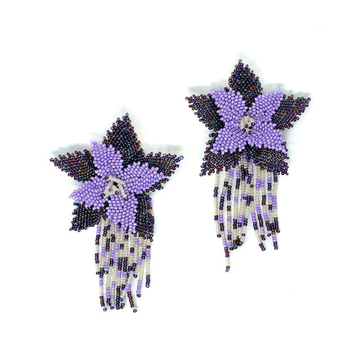 Orchid Kamentsa Earrings - Lavander