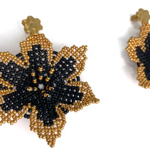 Nepono Black & gold earrings