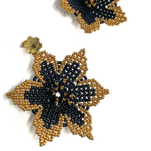 Nepono Black & gold earrings