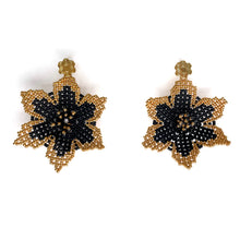 Nepono Black & gold earrings