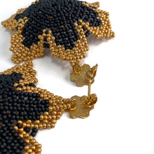 Nepono Black & gold earrings