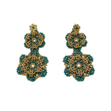 Nepono olive green earrings