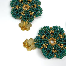 Nepono olive green earrings
