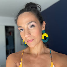 Green & Yellow earrings