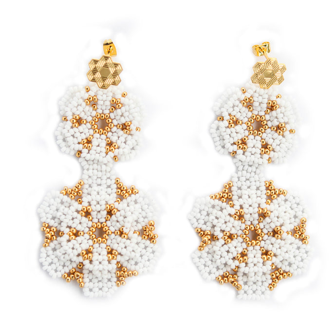 Nepono white earrings